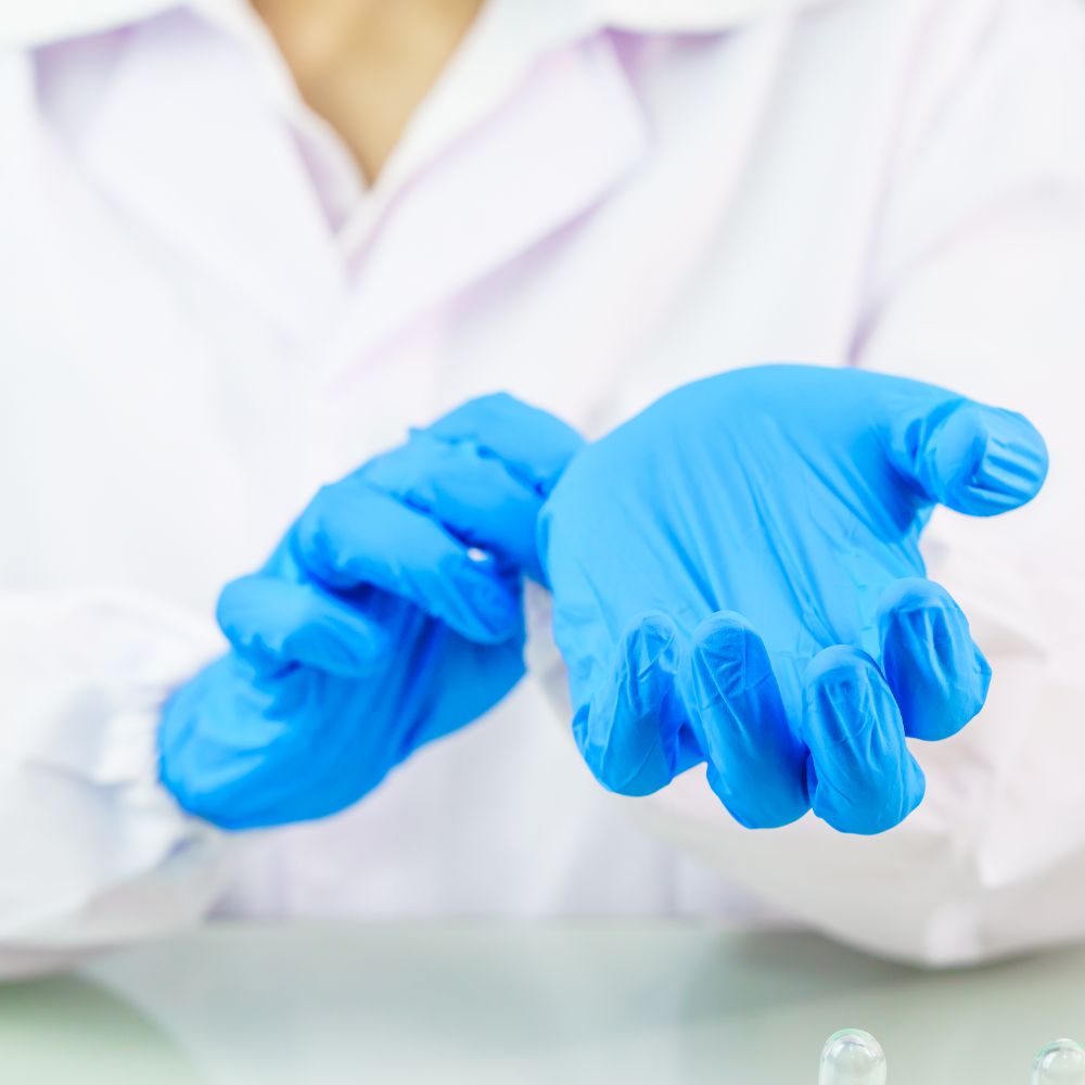 Blue Nitrile Disposable Gloves – Powder-Free, Latex-Free (Box of 100)