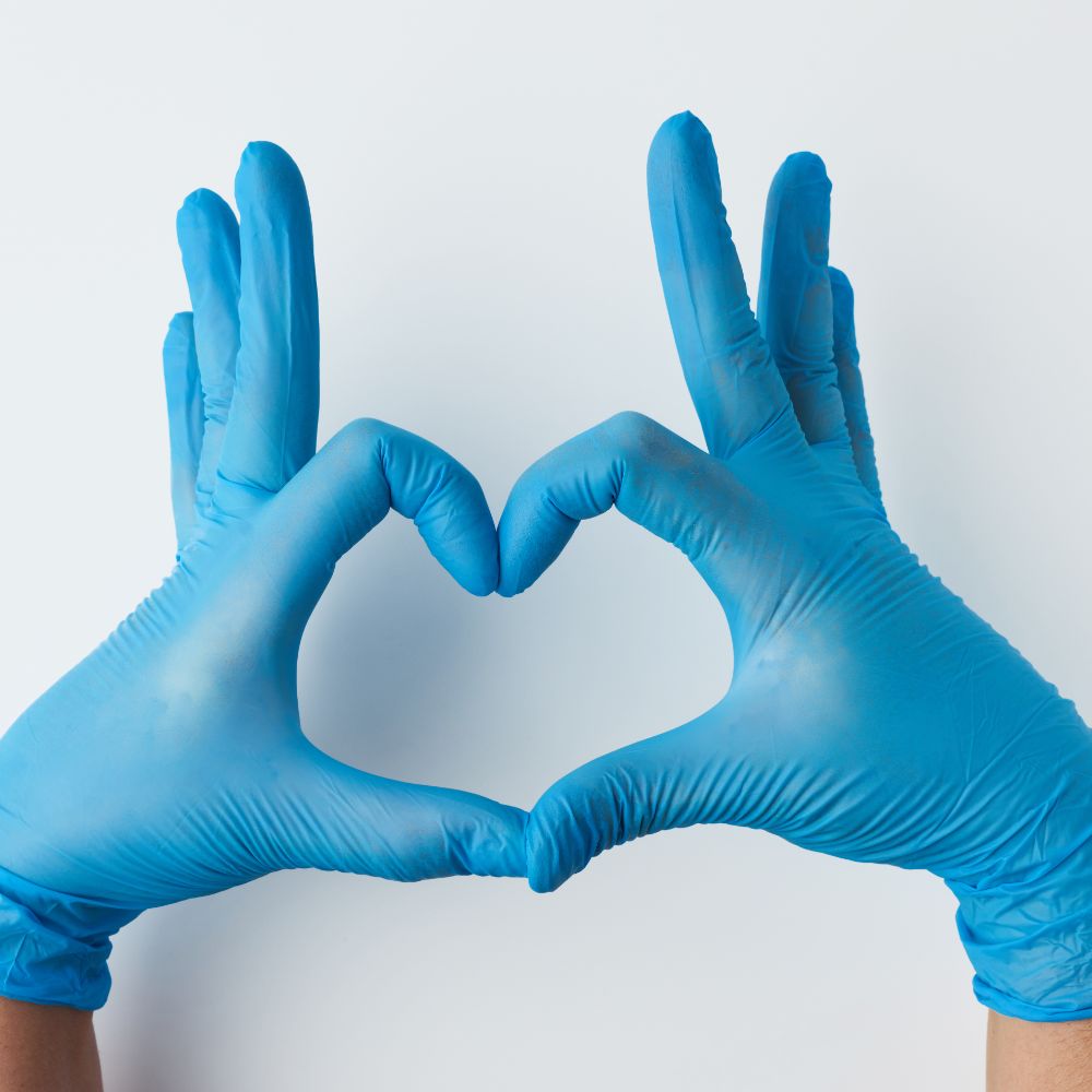 Blue Nitrile Disposable Gloves – Powder-Free, Latex-Free (Box of 100)