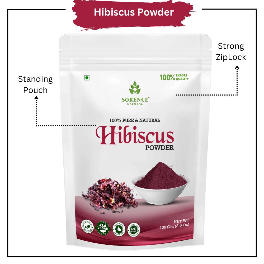 Sorence Natural Hibiscus Powder for Hair and Skin Care
