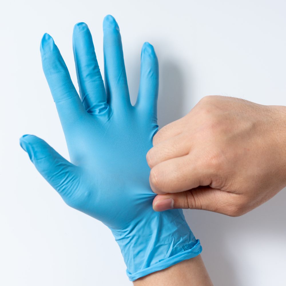 Blue Nitrile Disposable Gloves – Powder-Free, Latex-Free (Box of 100)