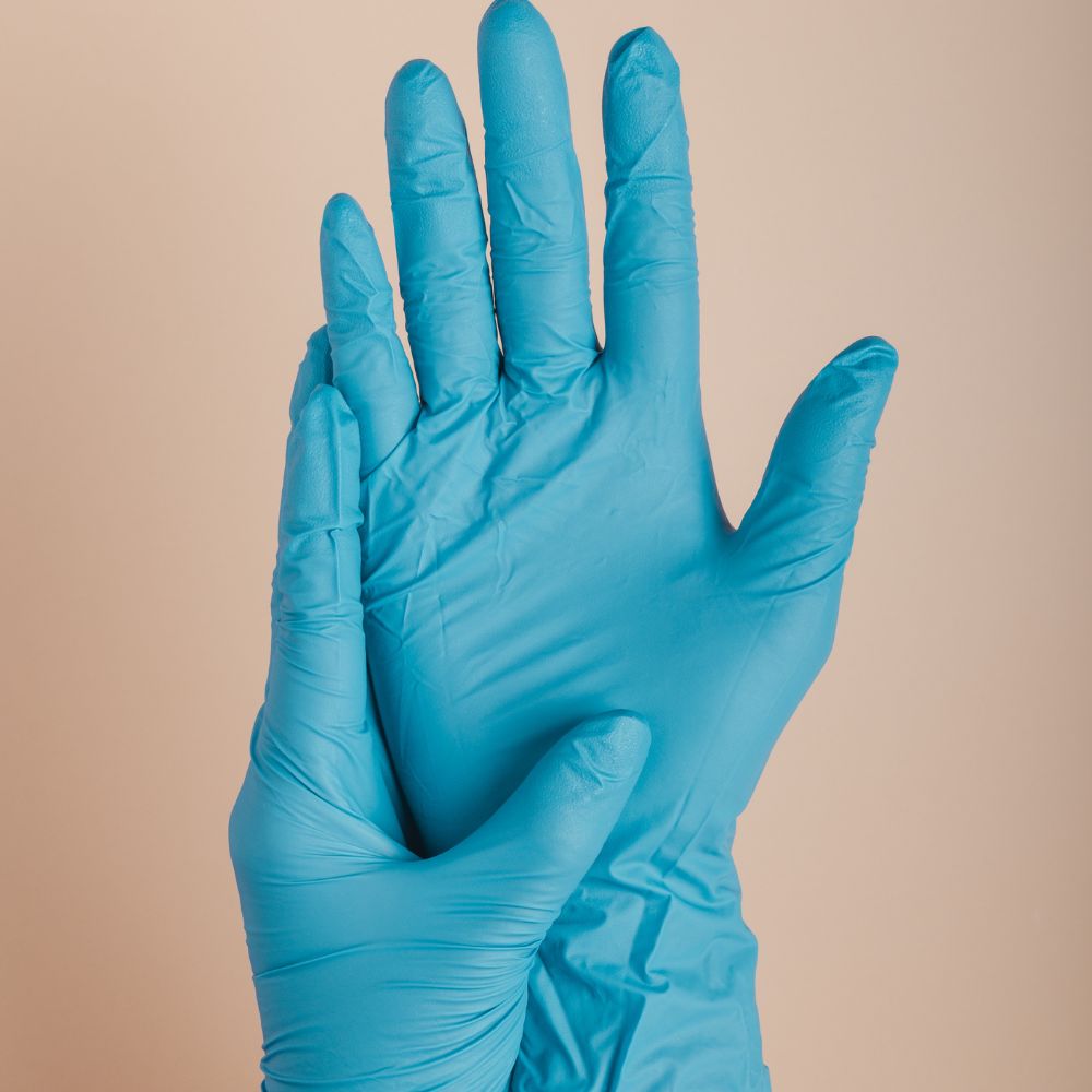 Blue Nitrile Disposable Gloves – Powder-Free, Latex-Free (Box of 100)