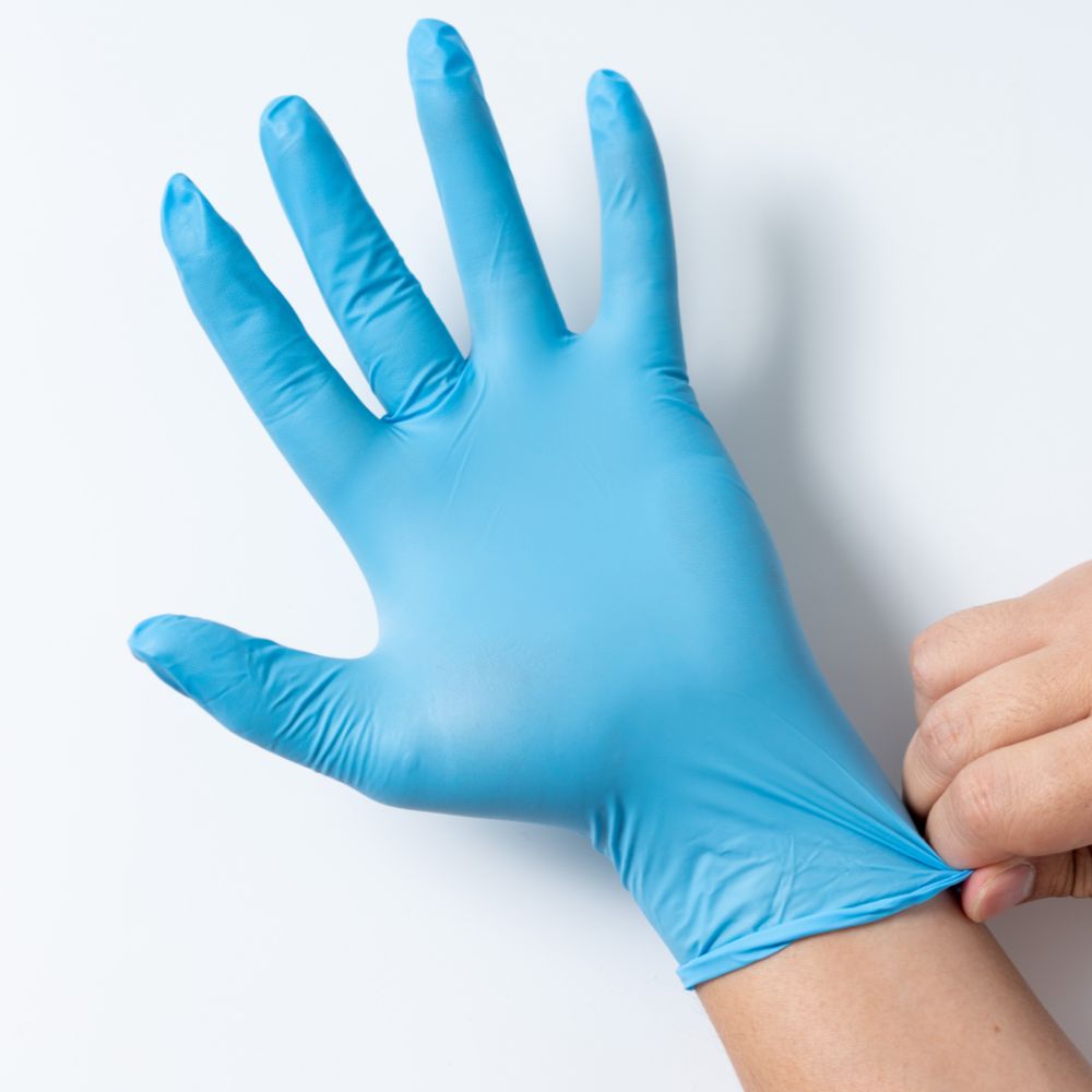 Blue Nitrile Disposable Gloves – Powder-Free, Latex-Free (Box of 100)