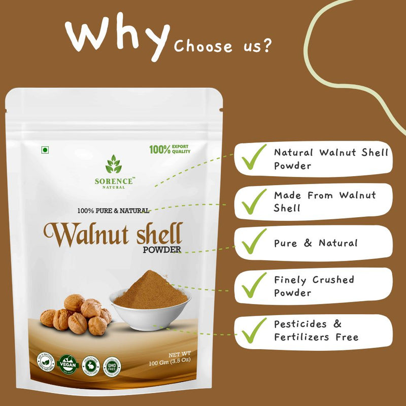 Sorence Natural Walnut shell Powder